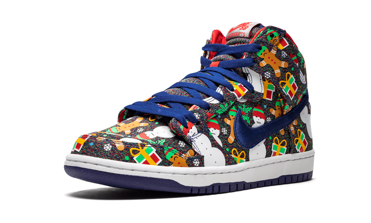 SB Dunk High TRD QS "Suéter navideño feo"