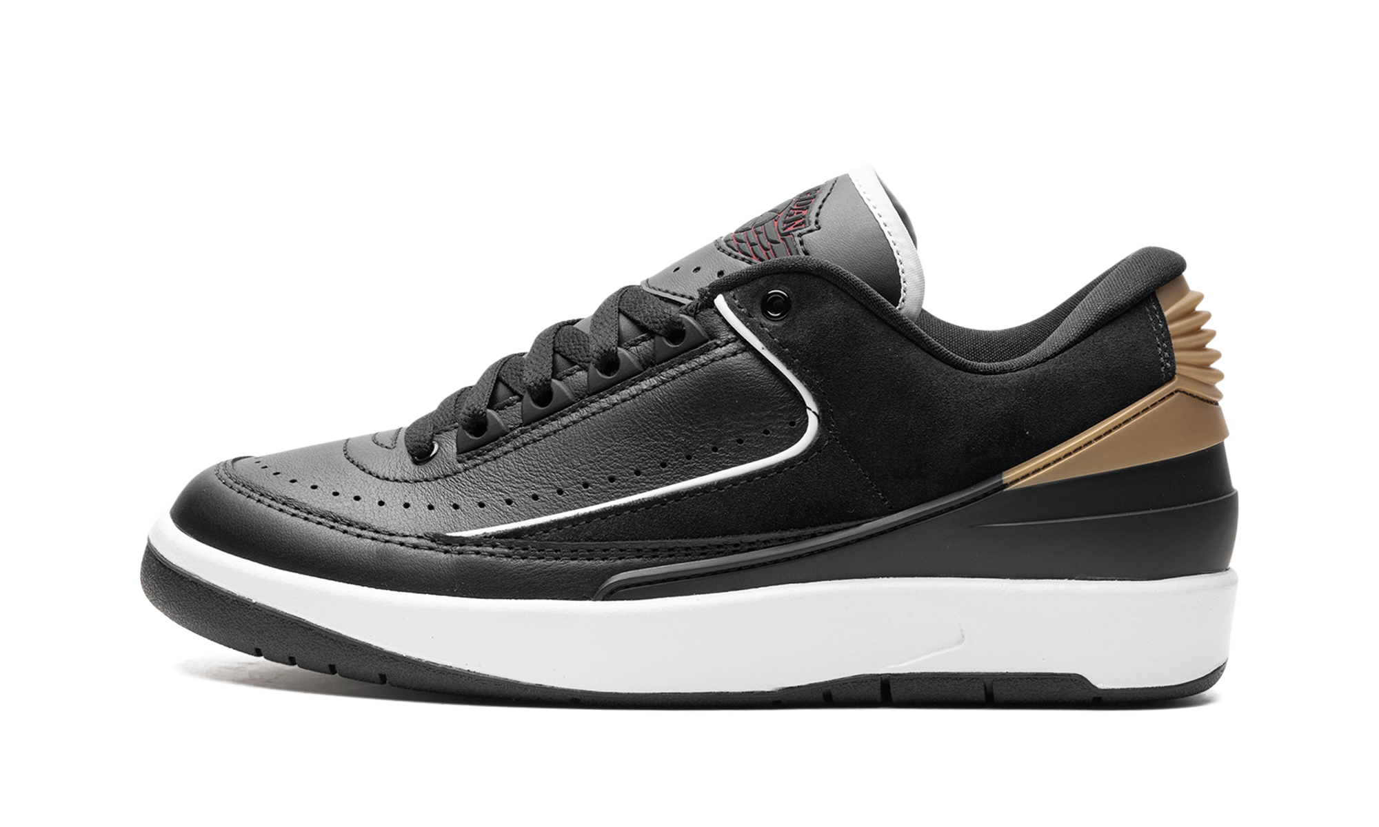 Jordan 2 Retro Low WMNS "Black Metallic Gold"