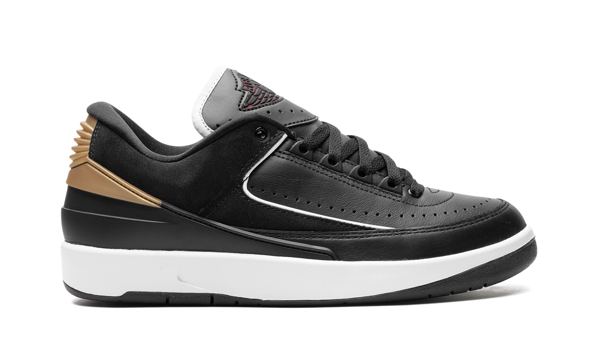 Jordan 2 Retro Low WMNS "Black Metallic Gold"