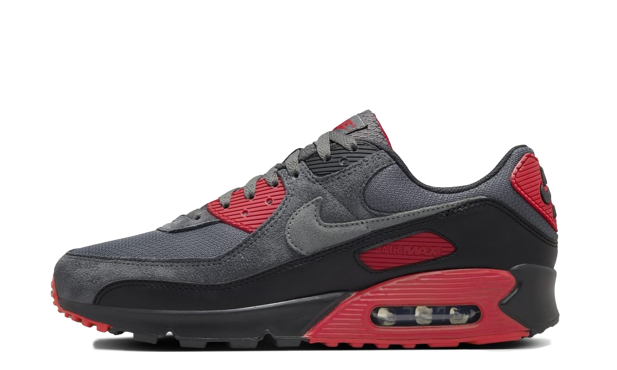 Air Max 90 "Smoke Grey Fire Red"