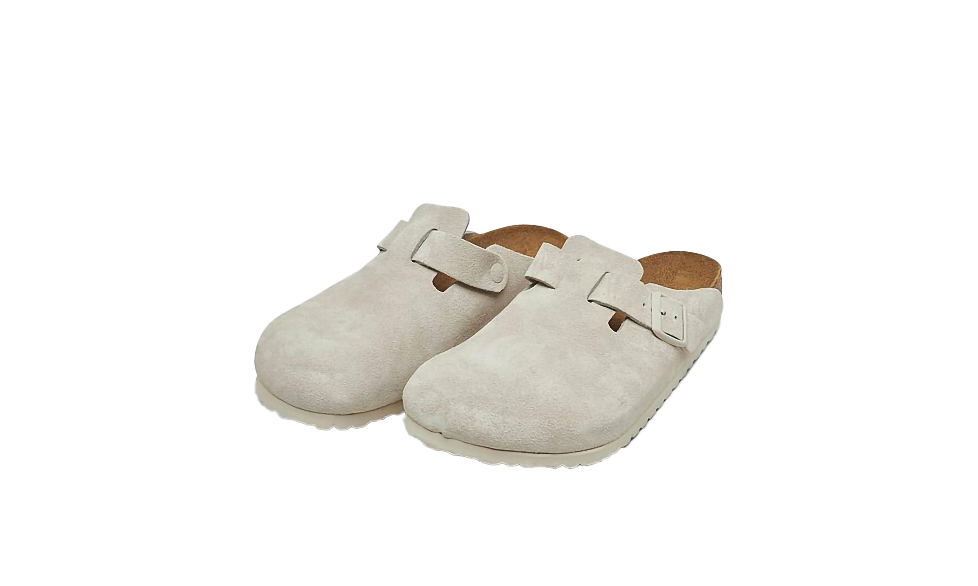 Boston Clog "Suede-Antique White"
