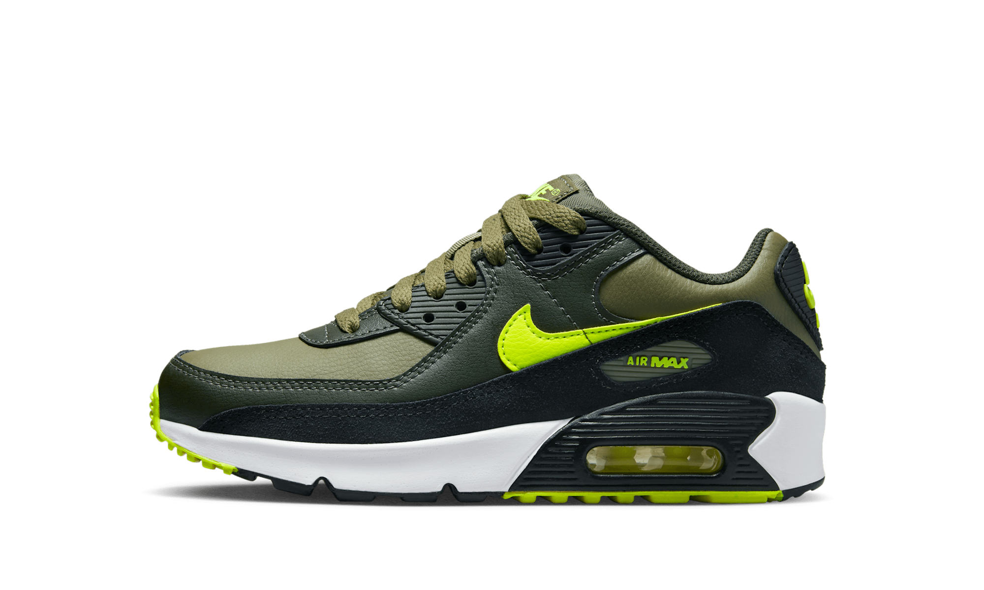 Air Max 90 Leather GS "Medium Olive Volt"
