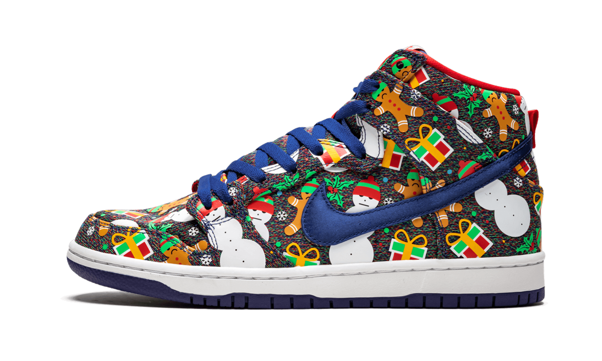 SB Dunk High TRD QS "Suéter navideño feo"