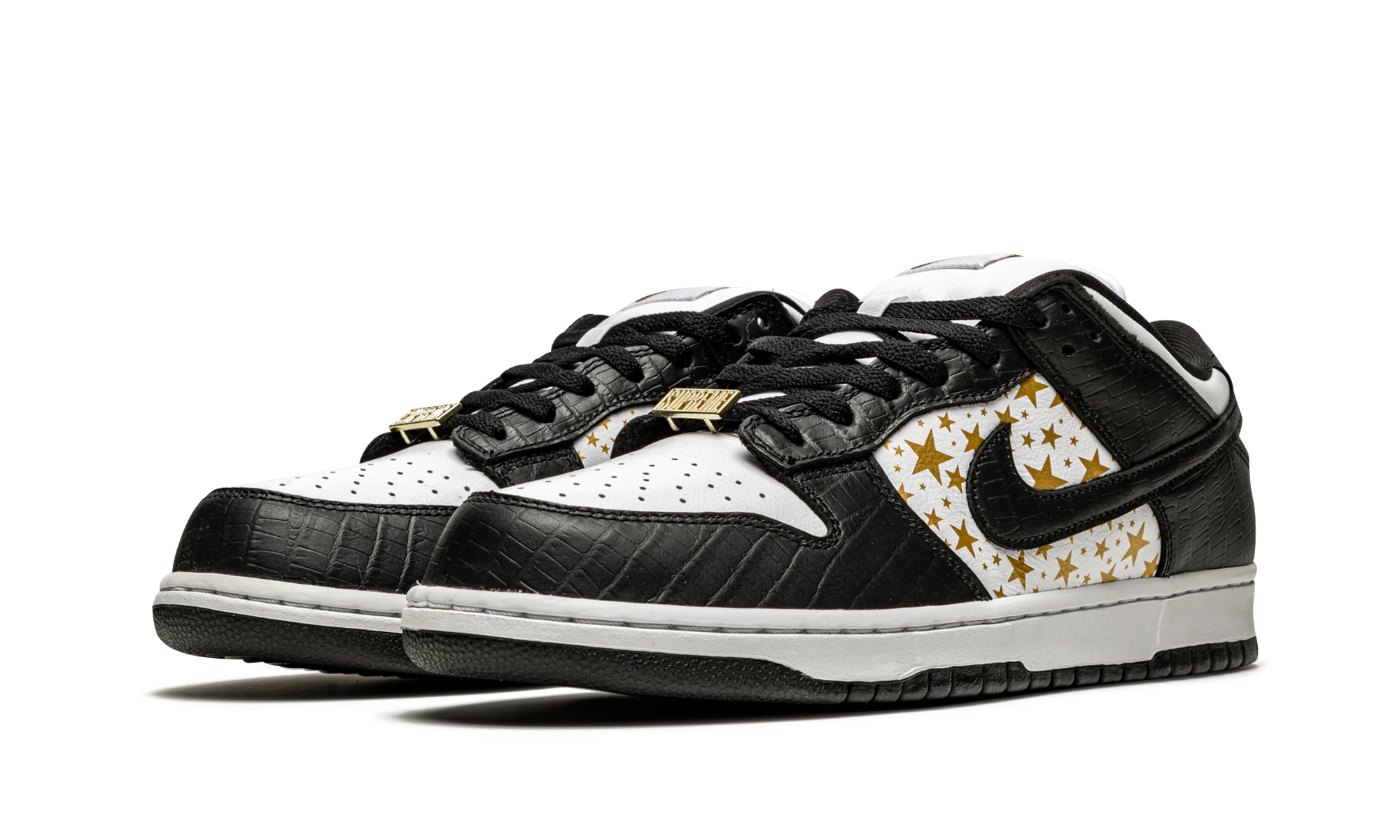 SB Dunk Low "Supreme - Estrellas - Negro"