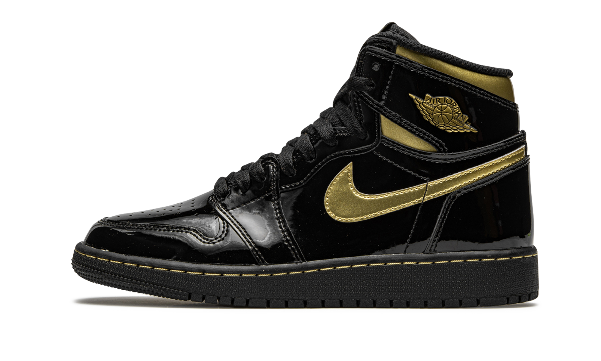 Air Jordan 1 Retro High OG GS "Black Metallic Gold"