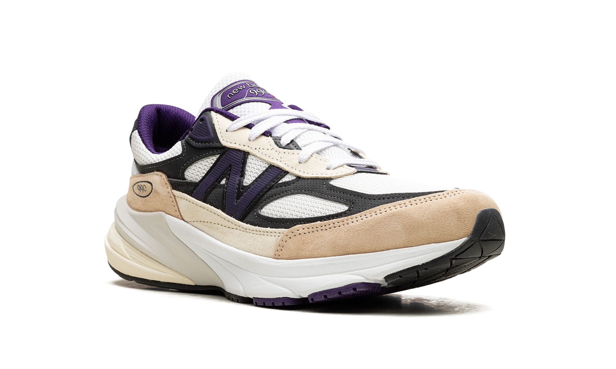 990v6 "Made In USA - Teddy Santis White Black Plum"