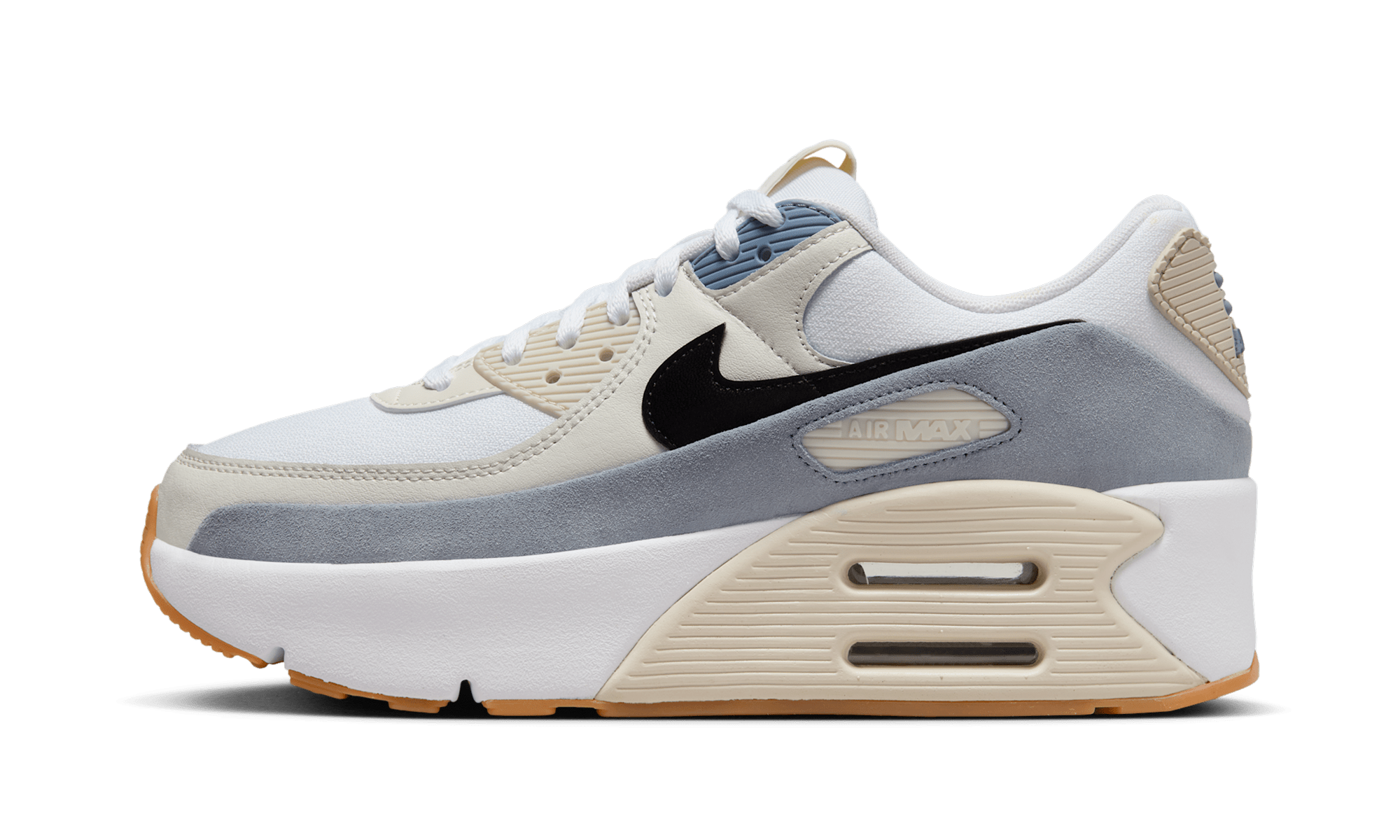 Air Max 90 LV8 WMNS "White Ashen Slate Light Orewood Brown Black"